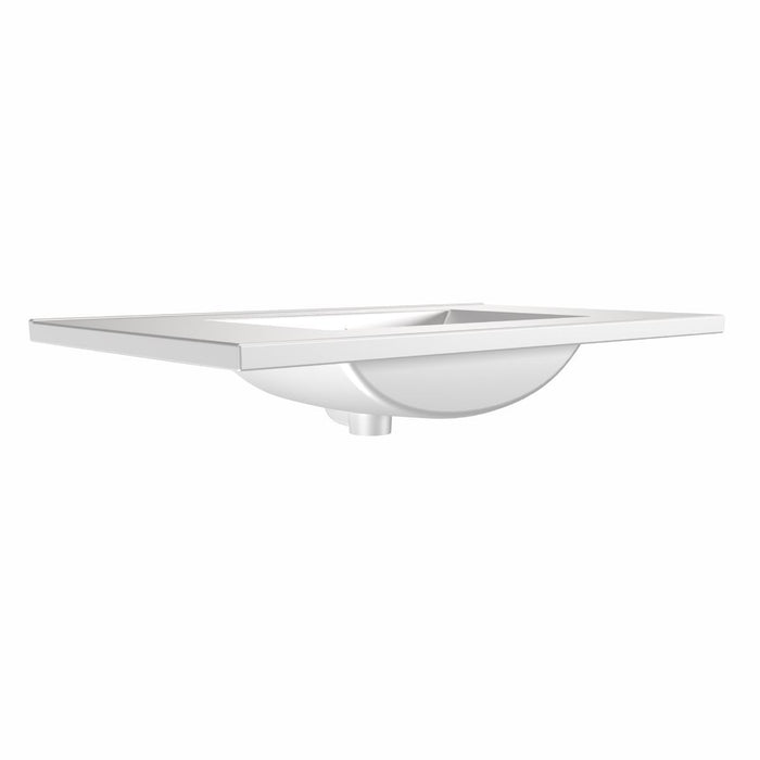 Whitehaus 31" Countertop Vanity Sink, Rect Bowl Single Faucet, Overflow WHCS3122-1H