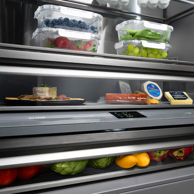 ZLINE 30" Wide Built-In Bottom-Freezer Refrigerator, Ice Maker GRBIVL-BS30-KST