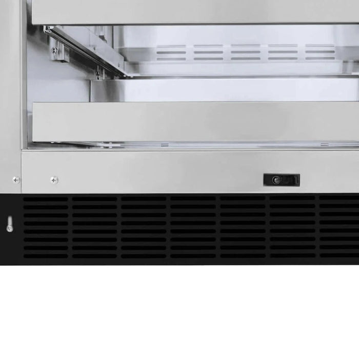 ZLINE 24" Touchstone 151 Can Beverage Fridge Black Matte Glass Door RBSO-BLM-24