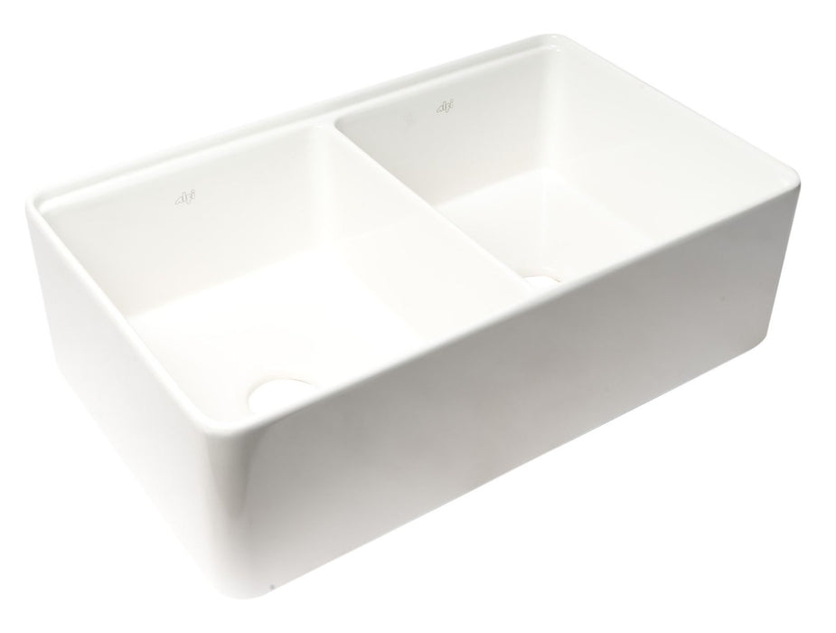 ALFI brand 33" Workstation Step Rim Fireclay Sink ABFS3320D