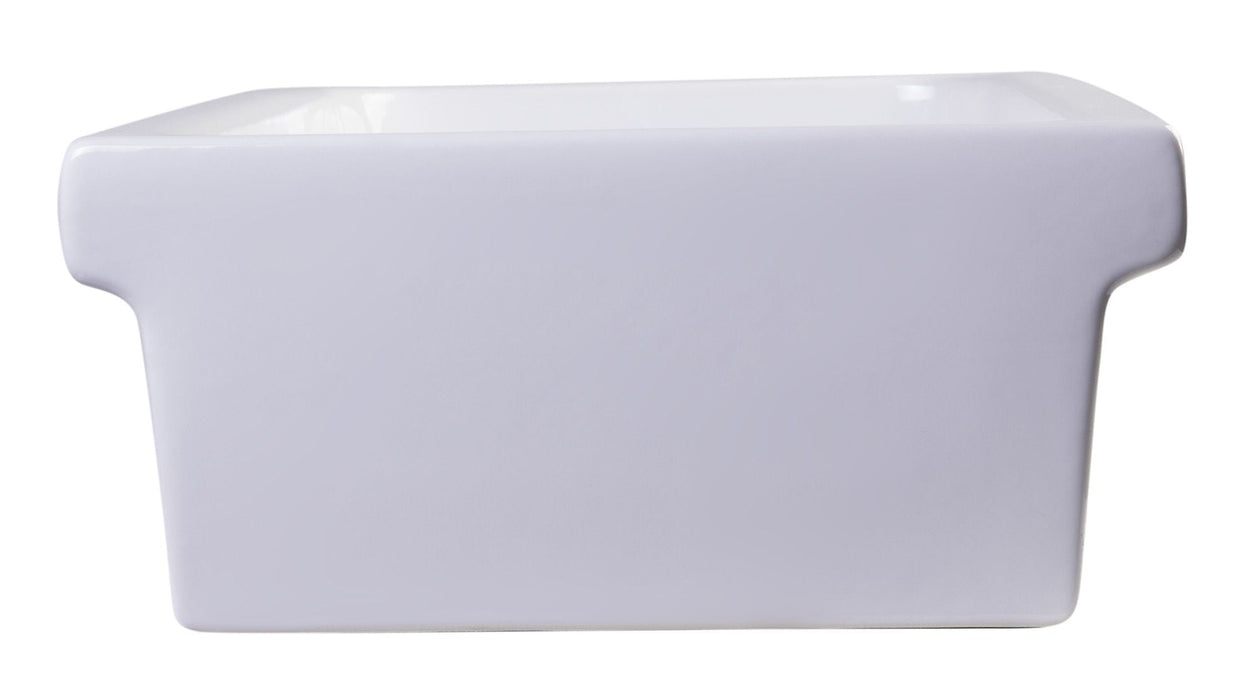 ALFI brand 36" White Above Mount Fireclay Bath Trough Sink AB36TR