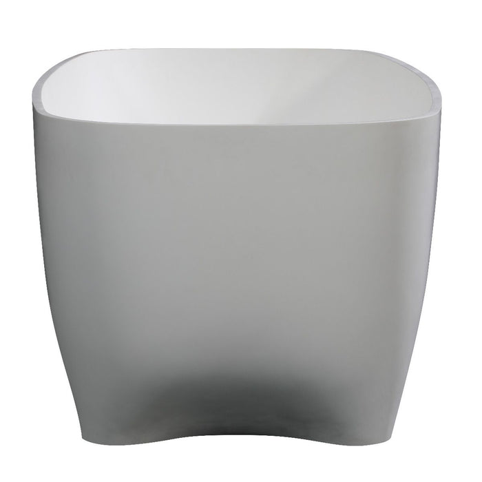 ALFI brand 67" White Matte Solid Surface Resin Bathtub AB9980