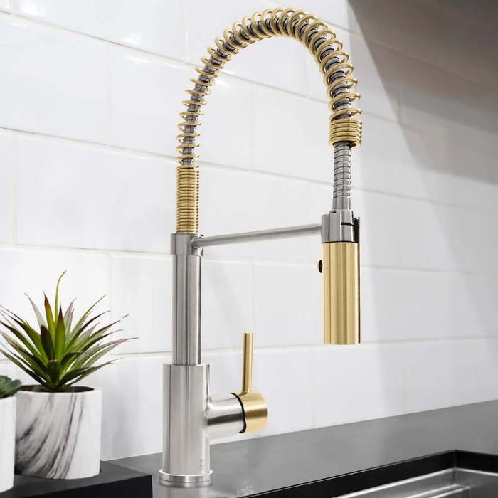 ZLINE Autograph Edition Sierra Pull Down Spring Single Handle Kitchen Faucet, SRA-KF-Z