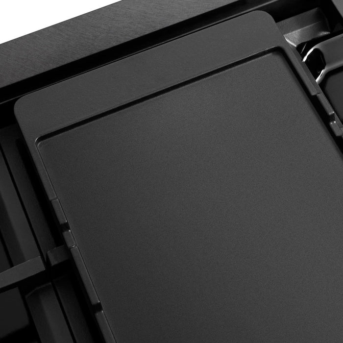 ZLINE 48" Paramount Dual Fuel Range DuoPro™ Cooktop, Electric Convection Oven, Black Satin Stainless Steel PSDRBSZ-48-CB