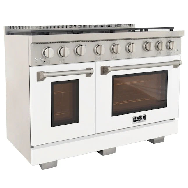 Kucht 48" Professional Gas Range, 7 Burners, Grill/Griddle, KFX480-W