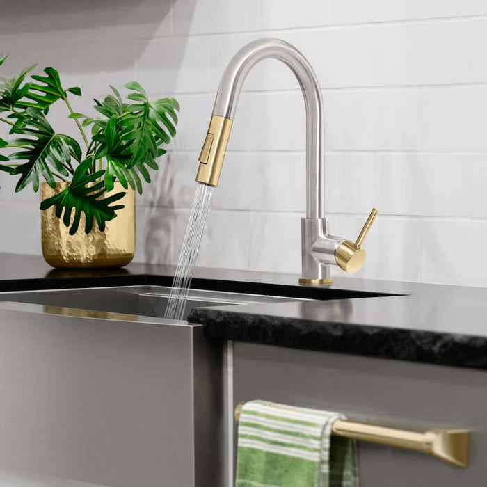 ZLINE Autograph Edition Gemini Pull Down Single Handle Kitchen Faucet GEM-KF-Z