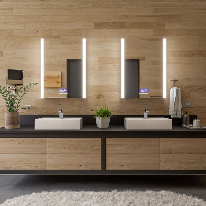 ALFI brand White 22" Rectangular Wall Mounted Ceramic Sink, Faucet Hole ABC122