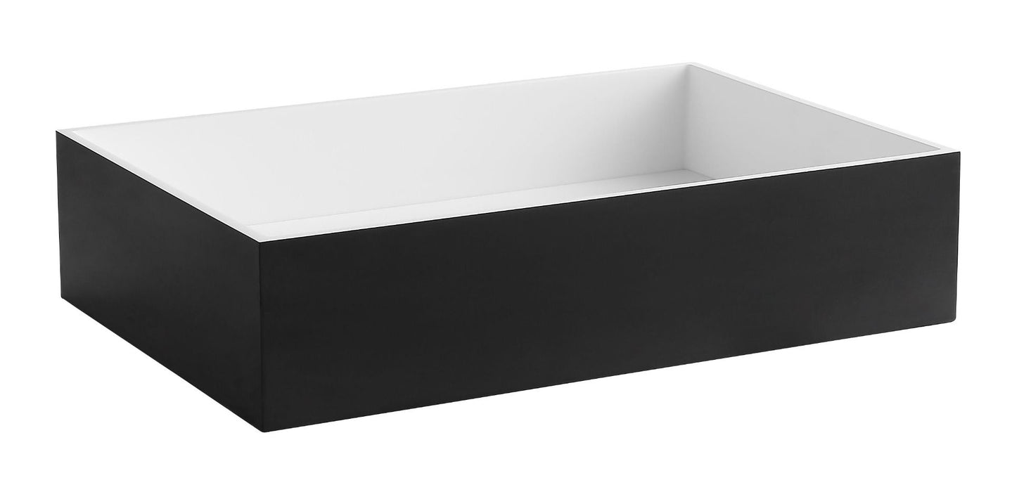 ALFI brand Black Matte 20" Solid Surface Resin Sink ABRS2014BM