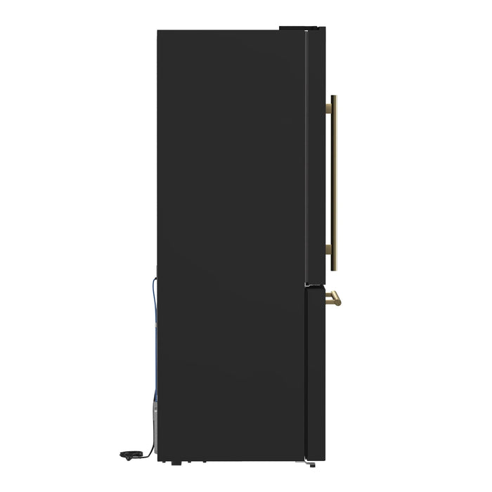FORNO Espresso Milano 62" Side-By-Side Refrigerator FFFFD1787-60BLK
