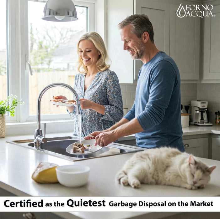 FORNO ACQUA BrightDiamond 1HP Super Quiet Garbage Disposal Motion Sensor WDD100TA1BO