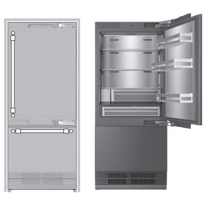 ILVE 30" Built-In Bottom Freezer Refrigerator, Panel Ready URBM30SIWPRY
