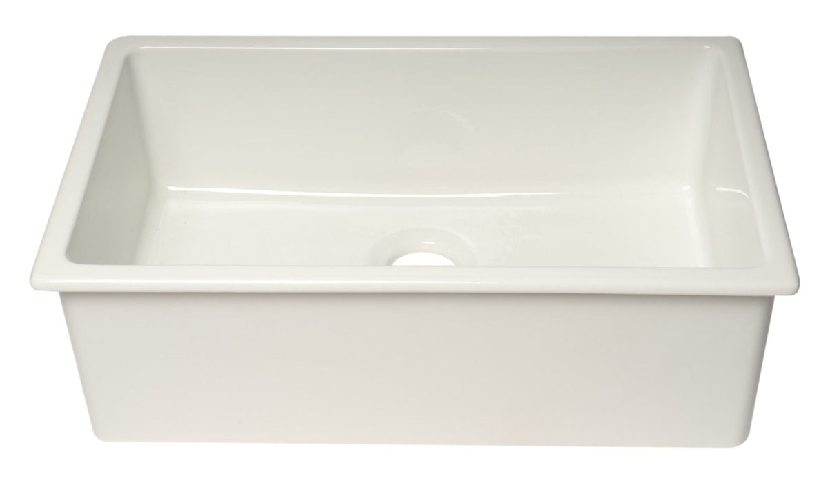 ALFI brand 30" Undermount / Drop In Fireclay Kitchen Sink AB3018UD