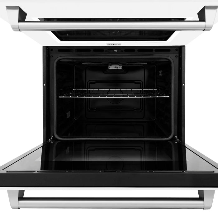 ZLINE 30"Professional True Convection Double Wall Oven, Air Fry, Self Clean, White Mattel WAD-WM-30