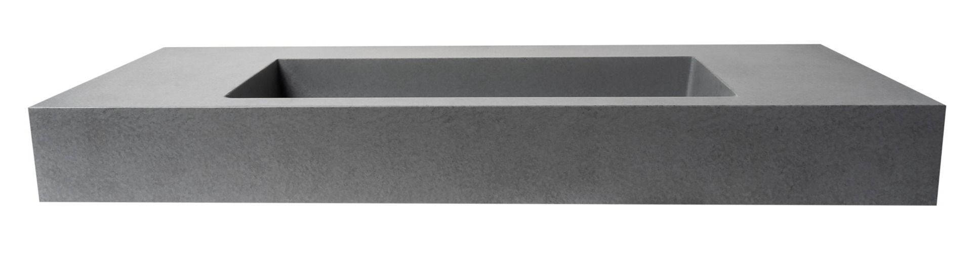 ALFI brand 48" Solid Concrete Rectangular Countertop Sink ABCO48R