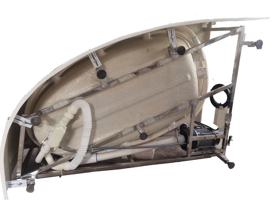 EAGO  59" Single Person Corner White Acrylic Whirlpool Bath Tub AM161-L