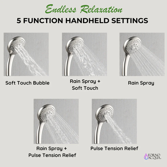 Forno Acqua AcquaFALL Mini Shower Head, Overhead Rainfall Shower SMW2BN-C2