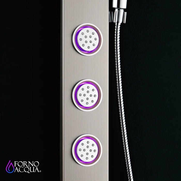 Forno Acqua AcquaSPA Shower Panel, Overhead Rainfall Shower, Handheld Shower Head SL31BC-L2
