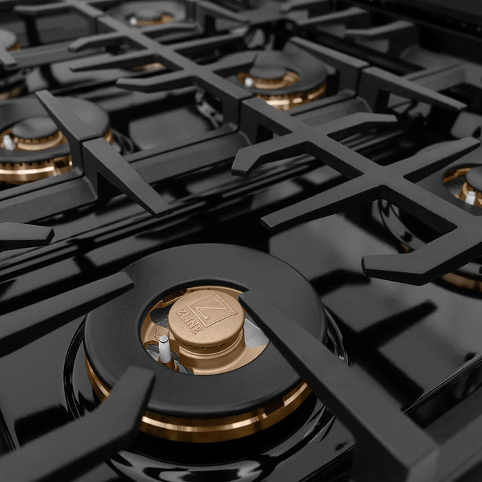 ZLINE Classic 36" Gas Range Black Stainless Steel PCGRBZ-36-CB