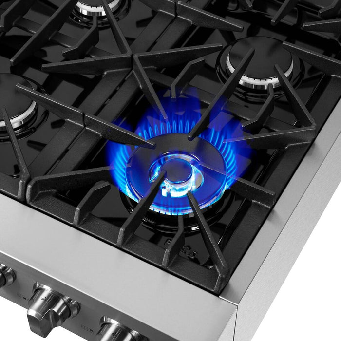 Forno Lseo 48 in. 8 Burner Gas Rangetop with Griddle in Stainless Steel, FCTGS5737-48 Forno