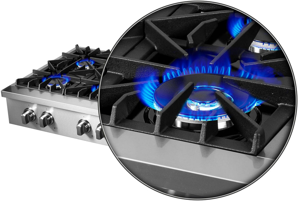 Forno Lseo 48 in. 8 Burner Gas Rangetop with Griddle in Stainless Steel, FCTGS5737-48 Forno