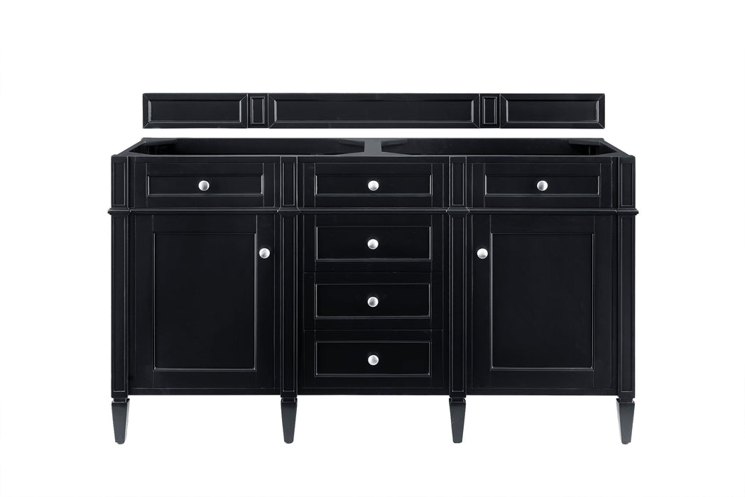 James Martin Brittany 60" Double Bathroom Vanity, Black Onyx