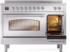 ILVE Nostalgie II 48" Electric, Range, Stainless Steel, Chrome Trim UPI486NMPSSC ILVE