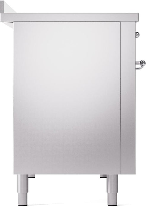 ILVE Nostalgie II 48" Electric, Range, Stainless Steel, Chrome Trim UPI486NMPSSC ILVE