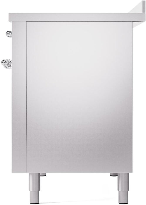 ILVE Nostalgie II 48" Electric, Range, Stainless Steel, Chrome Trim UPI486NMPSSC ILVE