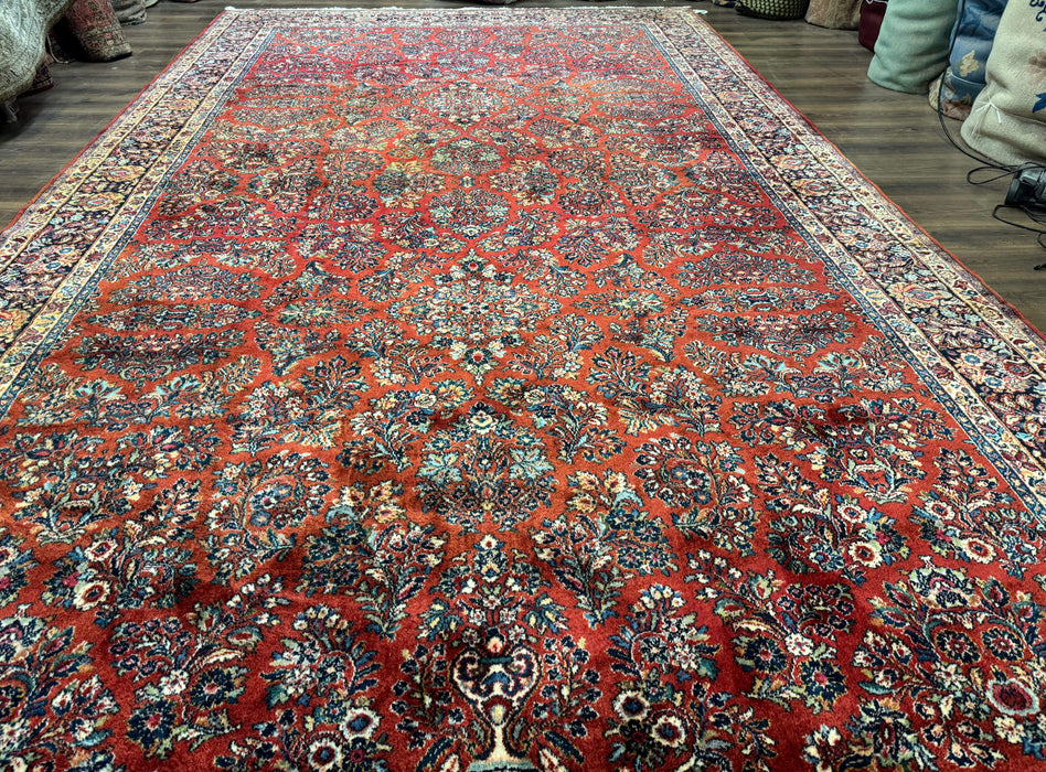 10x18 Karastan Sarouk Rug #785, Wool Large Palace Sized Vintage Karastan Carpet
