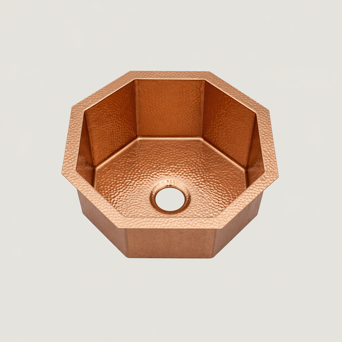 Nauxus Custom Handmade Copper Undermount Bar Sink RCB02-NX