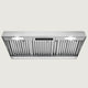Nauxus 42" Built-In Range Hood Insert – 1200 CFM Stainless Steel Hood with Touch & Gesture Control, 3CCT LED & LED Night Lights