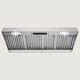 Nauxus 48" Built-In Range Hood Insert – 1200 CFM Stainless Steel Hood with Touch & Gesture Control, 3CCT LED & LED Night Lights