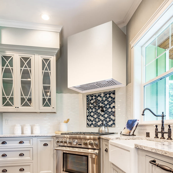 Akicon 30" Stainless Steel Wall Mount Range Hood Modern Box with 600 CFM Vent Hood - AK-HS30H