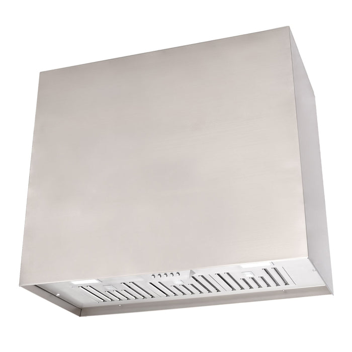 Akicon 36" Stainless Steel Range Hood with 600 CFM Insert & 6-Burner Gas Range Combo – Powerful Ventilation, Convection Oven, Multiple Finishes — AK-HS36H-BS & AK-JK36A1-BS