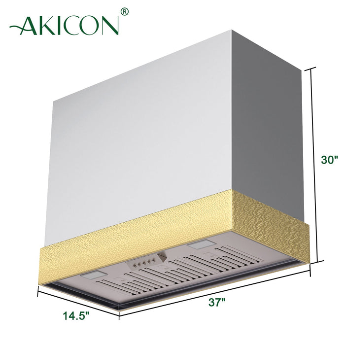 Akicon 36" Stainless Steel Wall Mount Range Hood with 600 CFM Vent Hood - AK-HS36HD-BS