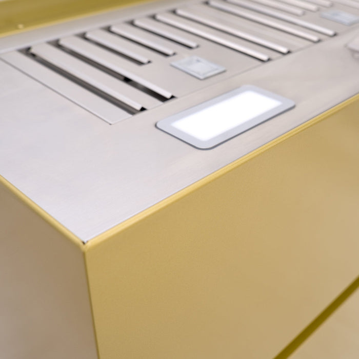 Akicon 36" Stainless Steel Wall Mount Range Hood, 3 Stacks Modern Box with 600 CFM Vent Motor- AK-HS36L