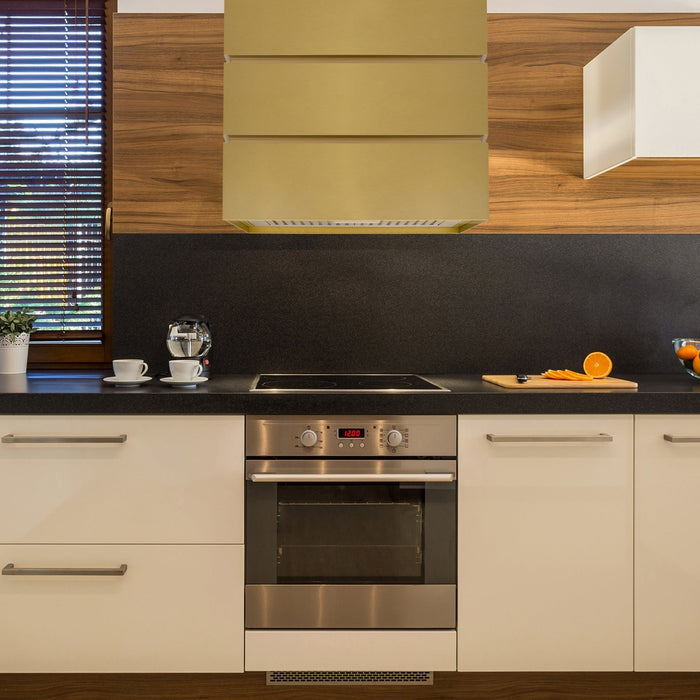 Akicon 36" Stainless Steel Wall Mount Range Hood, 3 Stacks Modern Box with 600 CFM Vent Motor- AK-HS36L