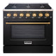 36" Slide-in Freestanding Professional Style Gas Range with 5.2 Cu. Ft. Oven, 6 Burners — AK-JK36A1-BG