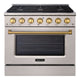 36" Slide-in Freestanding Professional Style Gas Range with 5.2 Cu. Ft. Oven, 6 Burners — AK-JK36A1-SG-48