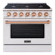 36" Slide-in Freestanding Professional Style Gas Range with 5.2 Cu. Ft. Oven, 6 Burners — AK-JK36A1-WC