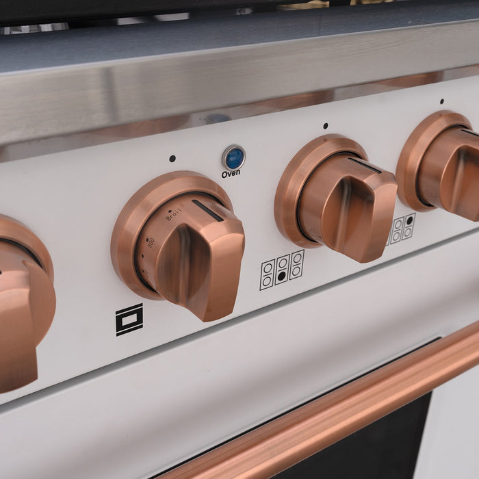 36" Slide-in Freestanding Professional Style Gas Range with 5.2 Cu. Ft. Oven, 6 Burners