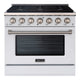 36" Slide-in Freestanding Professional Style Gas Range with 5.2 Cu. Ft. Oven, 6 Burners — AK-JK36A1-WS