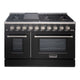 48" Slide-in Freestanding Professional Style Gas Range with 6.7 Cu. Ft. Oven, 8 Burners — AK-JK48A1-BS