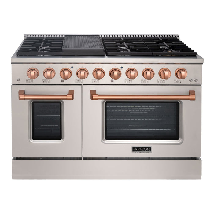 48" Slide-in Freestanding Professional Style Gas Range with 6.7 Cu. Ft. Oven, 8 Burners — AK-JK48A1-SG