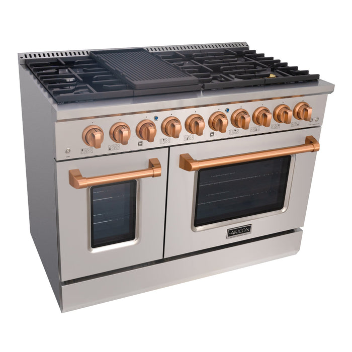 48" Slide-in Freestanding Professional Style Gas Range with 6.7 Cu. Ft. Oven, 8 Burners — AK-JK48A1-SC