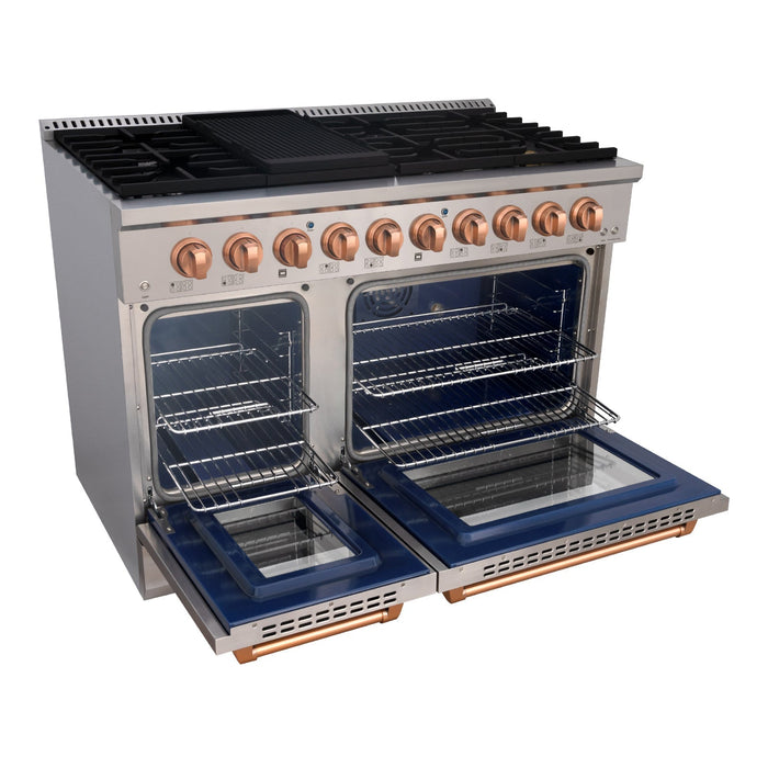 48" Slide-in Freestanding Professional Style Gas Range with 6.7 Cu. Ft. Oven, 8 Burners — AK-JK48A1-SC
