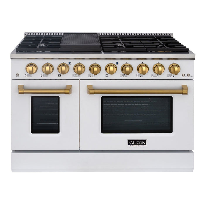 48" Slide-in Freestanding Professional Style Gas Range with 6.7 Cu. Ft. Oven, 8 Burners