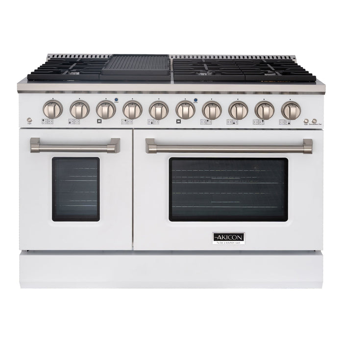 48" Slide-in Freestanding Professional Style Gas Range with 6.7 Cu. Ft. Oven, 8 Burners