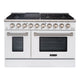 48" Slide-in Freestanding Professional Style Gas Range with 6.7 Cu. Ft. Oven, 8 Burners — AK-JK48A1-WS-48