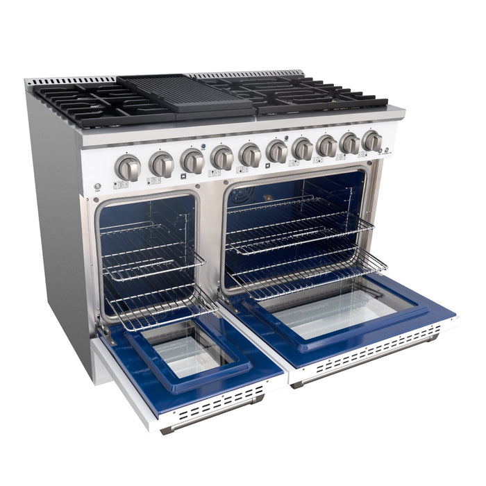 48" Slide-in Freestanding Professional Style Gas Range with 6.7 Cu. Ft. Oven, 8 Burners